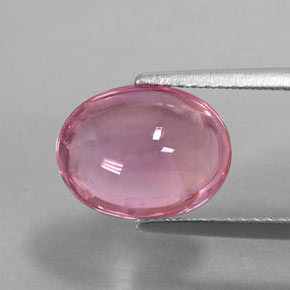 Turmalina rosa natural 3,35ct, corte oval, transparente