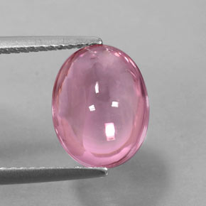 Turmalina rosa natural 3,35ct, corte oval, transparente