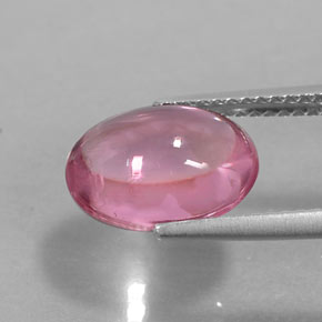 Turmalina rosa natural 3,35ct, corte oval, transparente