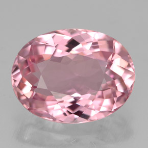 Turmalina rosa natural 3,49ct, corte oval, VVS