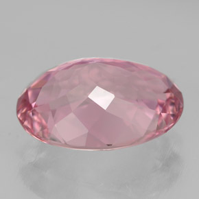 Turmalina rosa natural 3,49ct, corte oval, VVS