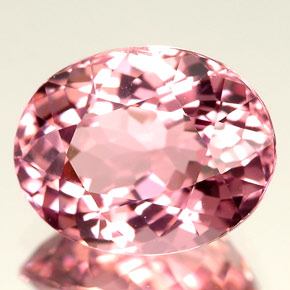 Turmalina rosa natural 3,85ct, corte oval, IF