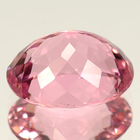 Turmalina rosa natural 3,85ct, corte oval, IF
