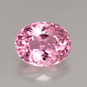 Turmalina rosa natural 3,57ct, corte oval, VVS