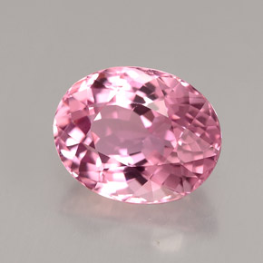 Turmalina rosa natural 3,57ct, corte oval, VVS
