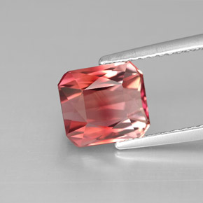 Turmalina multicolorido natural 2,35ct, corte esmeralda, VVS-VS