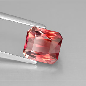 Turmalina multicolorido natural 2,35ct, corte esmeralda, VVS-VS