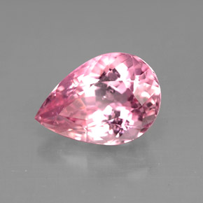 Turmalina rosa natural 2,90ct, formato de pêra, VS