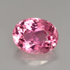 Turmalina rosa natural 2,37ct, corte oval, VVS