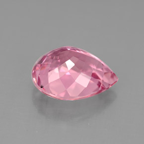 Turmalina rosa natural 3,21ct, formato de pêra, VVS-VS