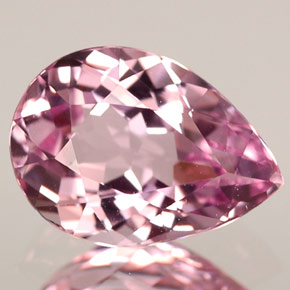Turmalina rosa natural 1,85ct, formato de pêra, IF