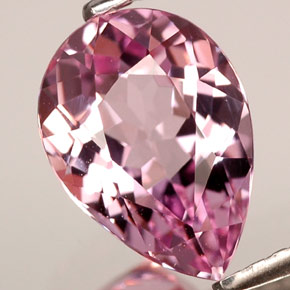 Turmalina rosa natural 1,85ct, formato de pêra, IF