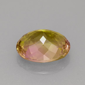 Turmalina multicolorido natural 3,67ct, corte oval, VVS
