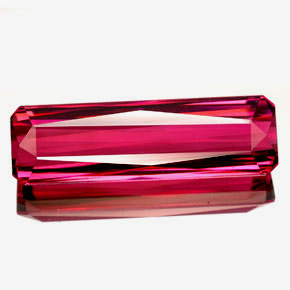 Turmalina rosa natural 10,98ct, corte esmeralda, VVS