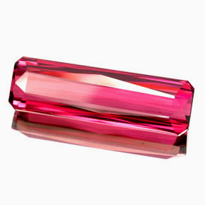 Turmalina rosa natural 10,98ct, corte esmeralda, VVS