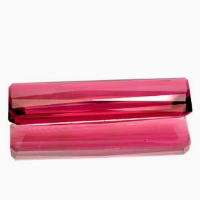 Turmalina rosa natural 10,98ct, corte esmeralda, VVS
