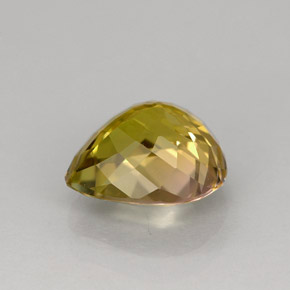 Turmalina multicolorido natural 2,35ct, formato de pêra, IF