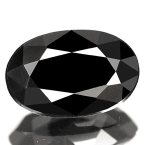 Turmalina preto natural 0,83ct, corte oval, opaco