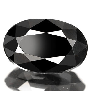Turmalina preto natural 0,83ct, corte oval, opaco