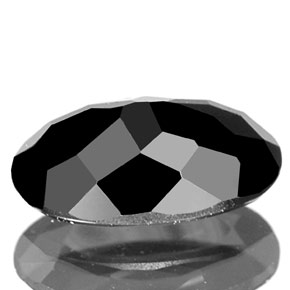 Turmalina preto natural 0,83ct, corte oval, opaco