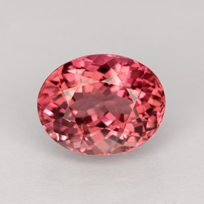 Turmalina rosa natural 3,09ct, corte oval, VVS