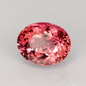 Turmalina rosa natural 3,09ct, corte oval, VVS