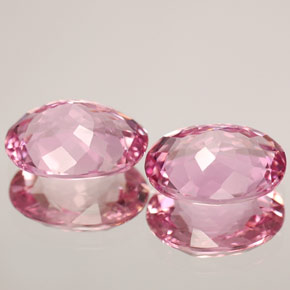 Pedras preciosas de turmalina rosa natural de  ct, corte oval, VVS-VS