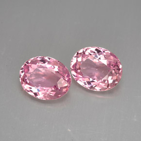 Pedras preciosas de turmalina rosa natural de  ct, corte oval, VVS-VS
