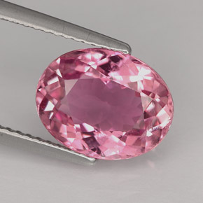 Turmalina rosa natural 3,41ct, corte oval, VS-SI