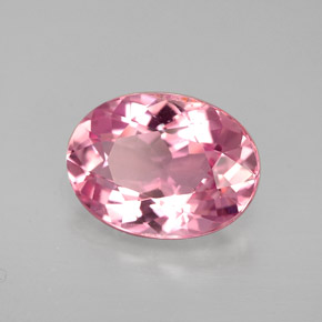 Turmalina rosa natural 2,60ct, corte oval, VVS-VS