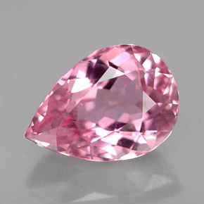 Turmalina rosa natural 2,25ct, formato de pêra, VS