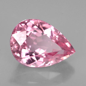 Turmalina rosa natural 2,25ct, formato de pêra, VS