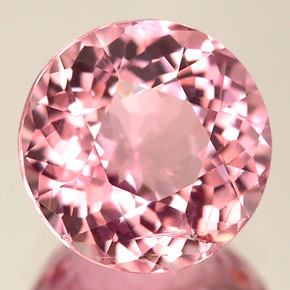 Turmalina rosa natural 2,02ct, corte redondo, VS