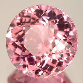 Turmalina rosa natural 2,02ct, corte redondo, VS