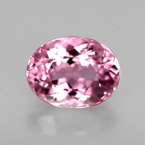Turmalina rosa natural 1,69ct, corte oval, VVS