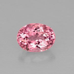 Turmalina rosa natural 1,67ct, corte oval, VVS