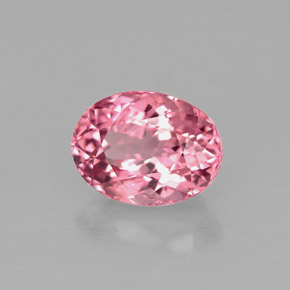 Turmalina rosa natural 1,67ct, corte oval, VVS
