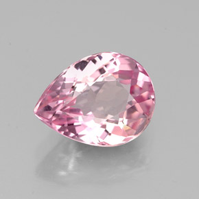 Turmalina rosa natural 1,77ct, formato de pêra, VVS-VS