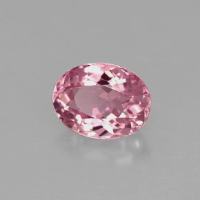 Turmalina rosa natural 1,42ct, corte oval, VVS