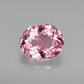 Turmalina rosa natural 1,69ct, corte oval, VVS
