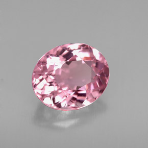 Turmalina rosa natural 1,69ct, corte oval, VVS