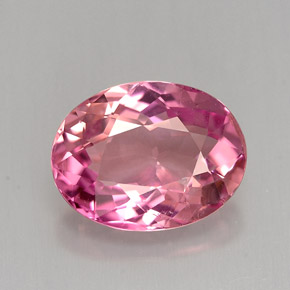 Turmalina rosa natural 3,15ct, corte oval, VS