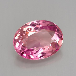 Turmalina rosa natural 3,15ct, corte oval, VS