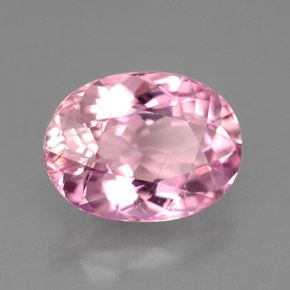 Turmalina rosa natural 3,95ct, corte oval, SI