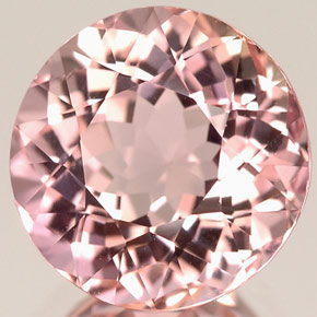 Turmalina rosa natural 3,35ct, corte redondo, VVS