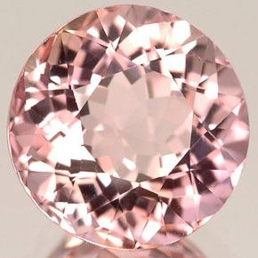 Turmalina rosa natural 3,35ct, corte redondo, VVS