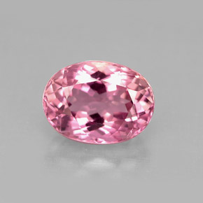 Turmalina rosa natural 3,41ct, corte oval, VS