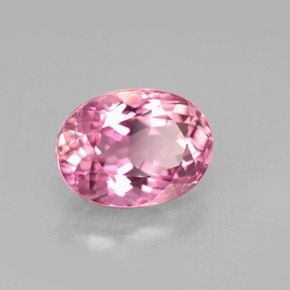 Turmalina rosa natural 3,41ct, corte oval, VS