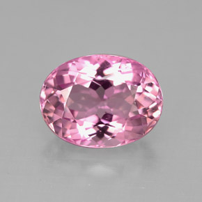 Turmalina rosa natural 3,61ct, corte oval, VVS-VS