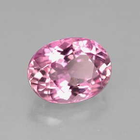 Turmalina rosa natural 3,61ct, corte oval, VVS-VS